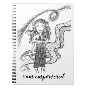 Caderno Espiral Jornal fêmea da concessão. Mulher da proteção