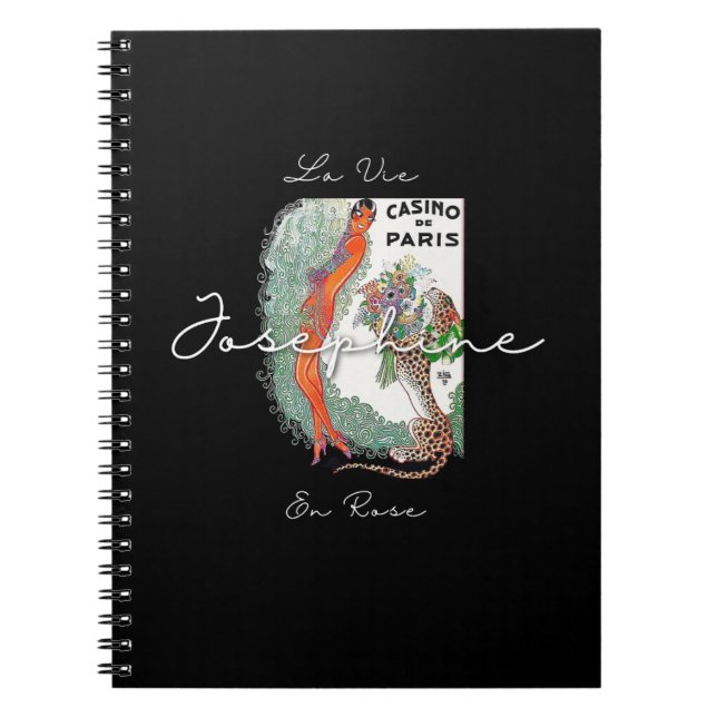 Caderno Espiral Josephine Jazz Age Elegance – 1920s Paris  (Frente)
