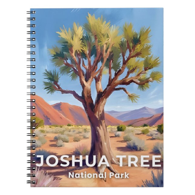 Caderno Espiral Joshua Tree National Park California Travel Art (Frente)