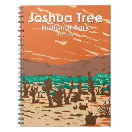 Caderno Espiral Joshua Tree National Park Turkey Flats Sand Dunes