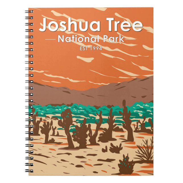 Caderno Espiral Joshua Tree National Park Turkey Flats Sand Dunes (Frente)