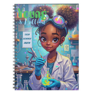Caderno Espiral Jovem Cientista Brilhante