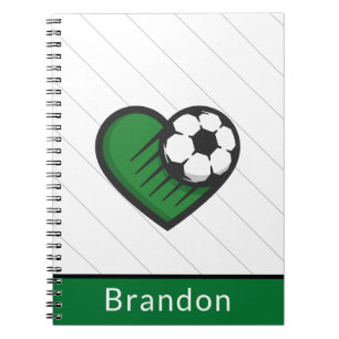Caderno Espiral Jovens Adoráveis Jogadores Nome e Bola Lançados