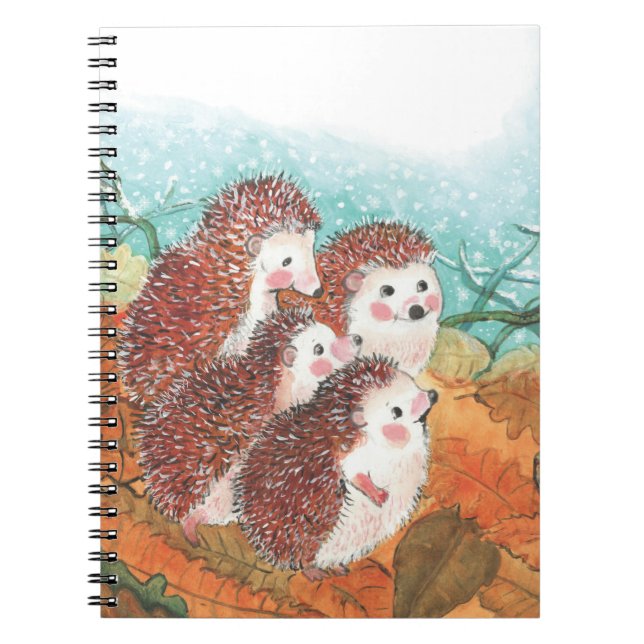 Caderno Espiral Jovens Hedgehogs (Frente)