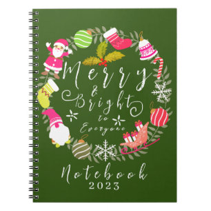 Caderno Espiral Joy Christmas Green