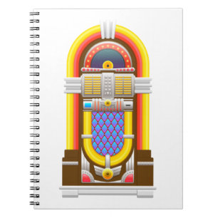 Caderno Espiral jukebox antiquada