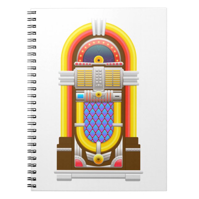 Caderno Espiral jukebox antiquada (Frente)