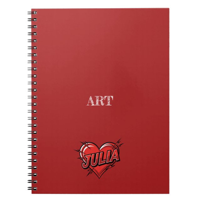 Caderno Espiral Julia Red (Frente)