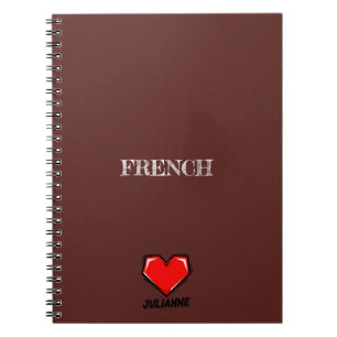 Caderno Espiral Julianne Heart Brown
