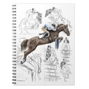 Caderno Espiral Jumper Horses Fences Montage