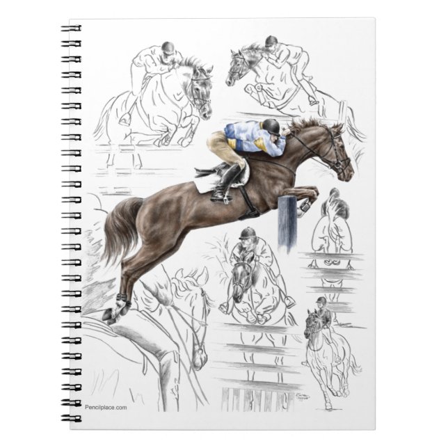 Caderno Espiral Jumper Horses Fences Montage (Frente)