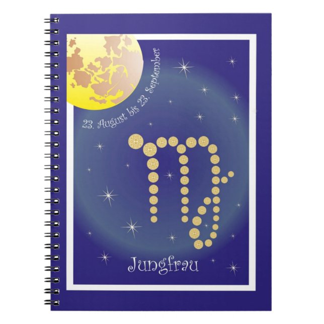 Caderno Espiral Jungfrau 23. Agosto bis 23. Setembro Notizheft (Frente)