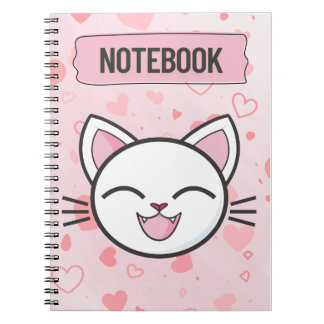 Caderno Espiral "Just a Girl Who Loves Cats – Cute Cat Notebook"