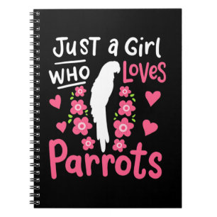 Caderno Espiral Just A Girl Who Loves Parrot