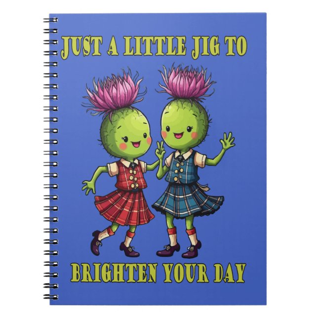 Caderno Espiral Just A Little Jig To Brighten Folded Holiday Card (Frente)