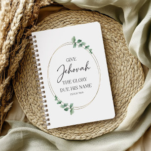 Caderno Espiral JW 2025 Year Text Mug com Eucalyptus