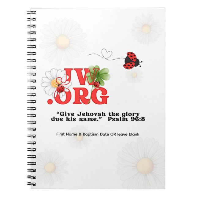 Caderno Espiral JW Baptism Gift Keepsasasé - Notebook para ela (Frente)