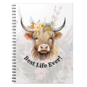 Caderno Espiral JW Highland Cow MELHOR VIDA JÁ