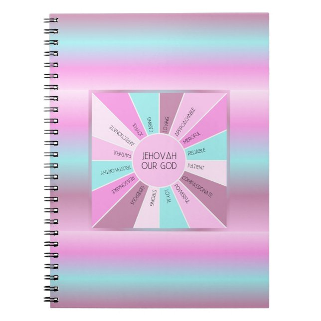 Caderno Espiral JW Qualidades do Nosso Bloco de Anotações de Deus  (Frente)