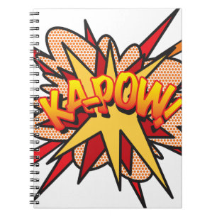 Caderno Espiral KA-POW Retro Comic Book Pop Art