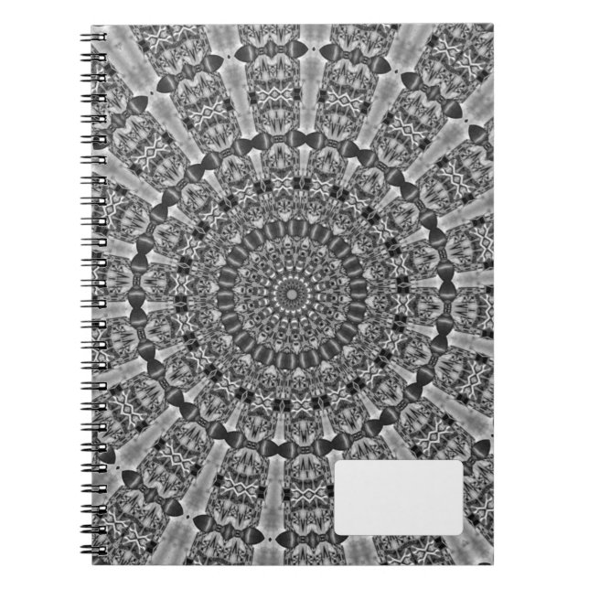 Caderno Espiral Kaleidoscope cinza Star (Frente)