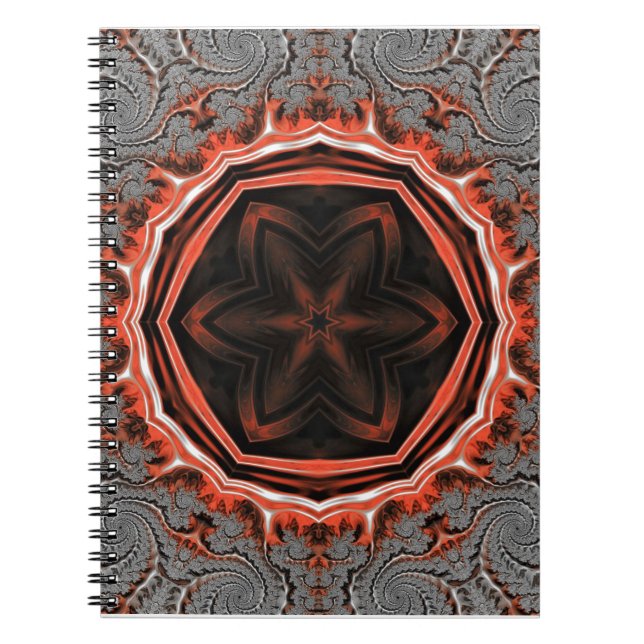 Caderno Espiral Kaleidoscope Flames Spiral Notebook (Frente)