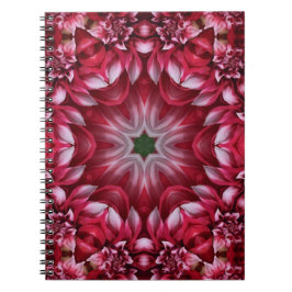 Caderno Espiral Kaleidoscópio Crimson Dahlia