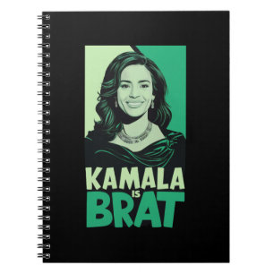 Caderno Espiral Kamala é Brat Funny Sarcastic