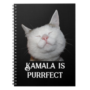 Caderno Espiral Kamala é Purrfeita 