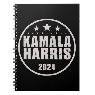 Caderno Espiral Kamala Harris 2024 Para Presidente Eleição Retro