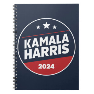 Caderno Espiral Kamala Harris 2024 Para Presidente Eleição Retro