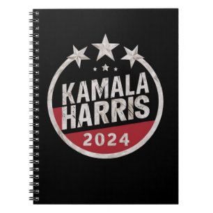 Caderno Espiral Kamala Harris 2024 Para Presidente Retro Eleição