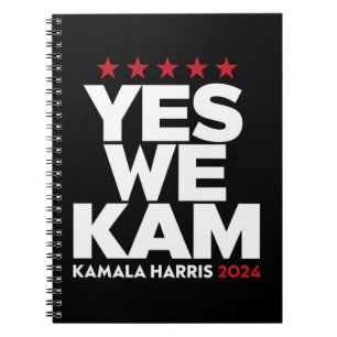 Caderno Espiral Kamala Harris Sim Somos Kam para o Presidente dos 