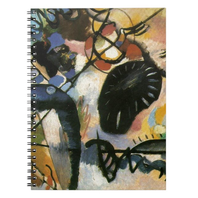Caderno Espiral Kandinsky Black Spot Abstrato (Frente)