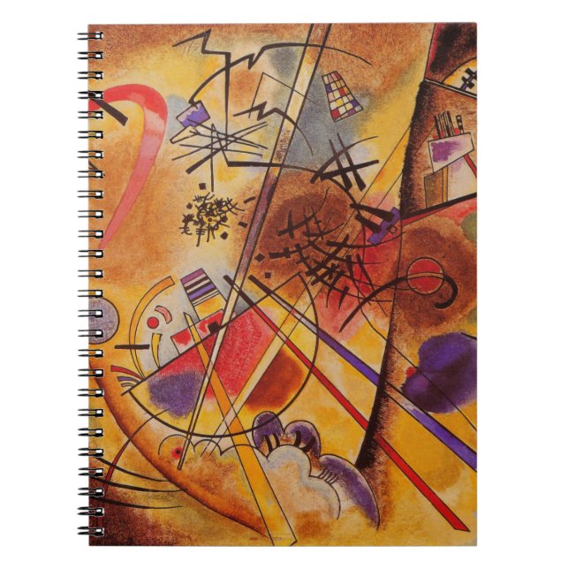 Caderno Espiral Kandinsky Brown Yellow Red Blue (Frente)