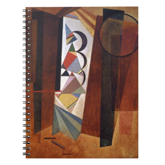 Caderno Espiral Kandinsky Development in Brown Abstrato Painting (Frente)