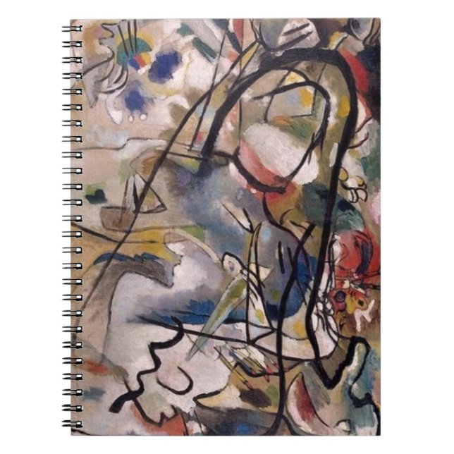 Caderno Espiral Kandinsky Modern Abstrato Colorful Trabalho de art (Frente)