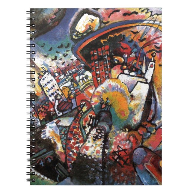 Caderno Espiral Kandinsky Moscou I Cityscape Abstrato Painting (Frente)