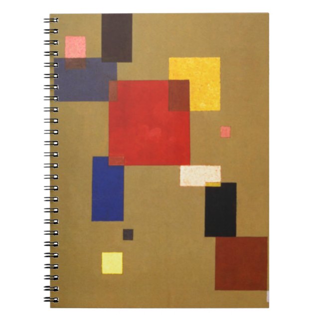 Caderno Espiral Kandinsky Treze Retângulos Abstrato Painting (Frente)