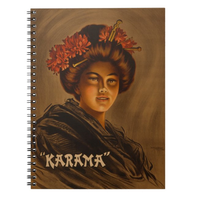 Caderno Espiral Karama: Atriz japonesa Romance Geisha (Frente)