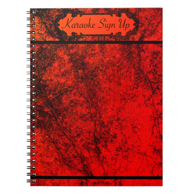 Caderno Espiral Karaoke - Inscrição (Frente)