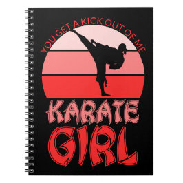 Caderno Espiral Karate Girl, Você Me Deu Um Bocado.