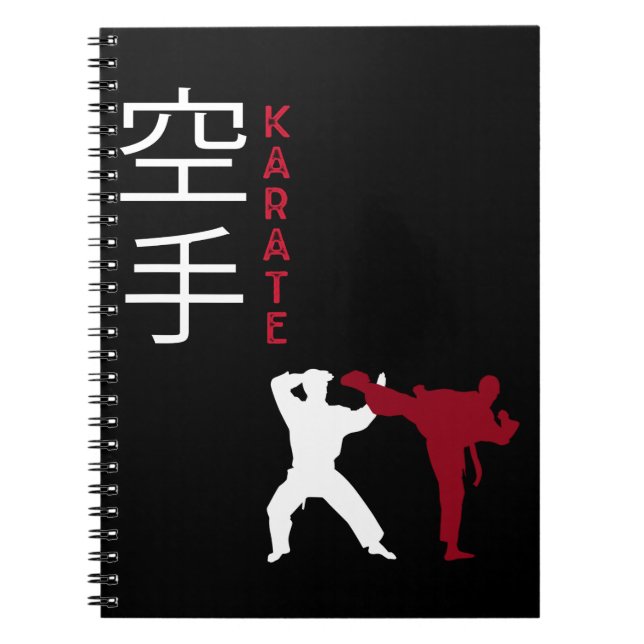 Caderno Espiral Karate Lutando Artes Marciais Japonesas (Frente)