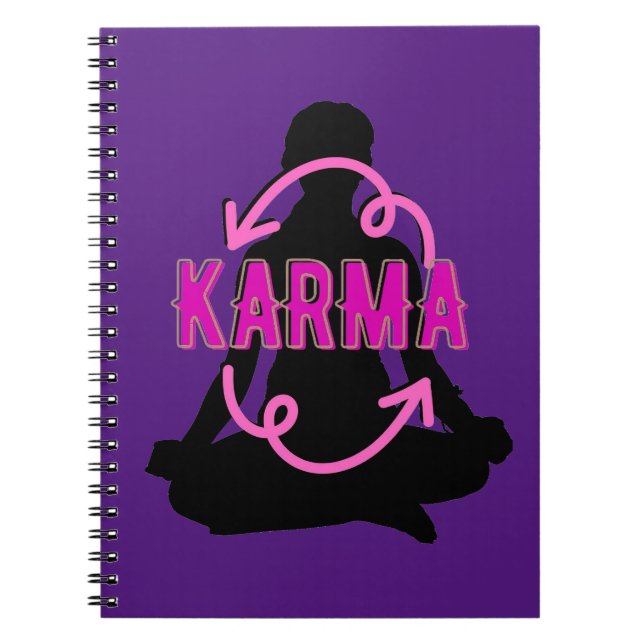 Caderno Espiral karma, yoga pose (Frente)