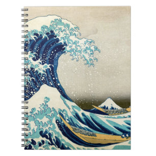 Caderno Espiral Katsushika Hokusai - A onda do Excelente de Kanaga