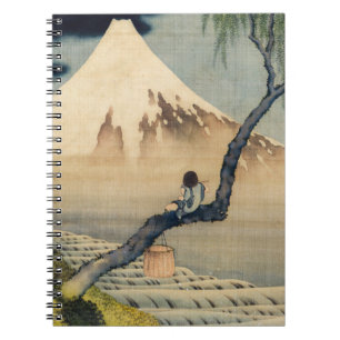 Caderno Espiral Katsushika Hokusai - Menino Vivendo o Monte Fuji