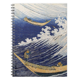 Caderno Espiral Katsushika Hokusai. Ondas oceânicas