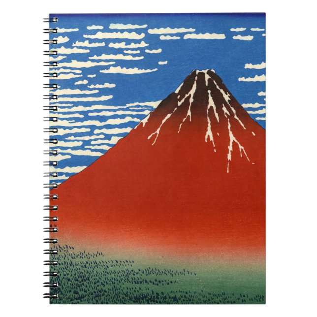Caderno Espiral Katsushika Hokusai - Vento fino, Bom dia (Frente)