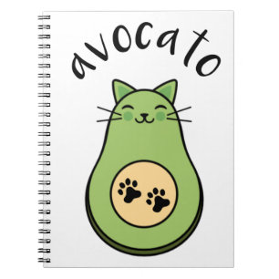 Caderno Espiral Katze als Avocado avocato