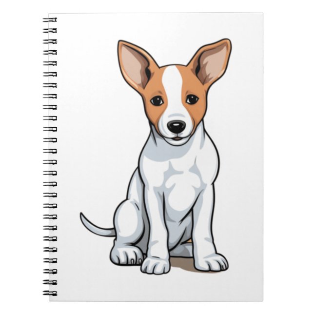 Caderno Espiral Kawaii Basenji Puppy (Frente)